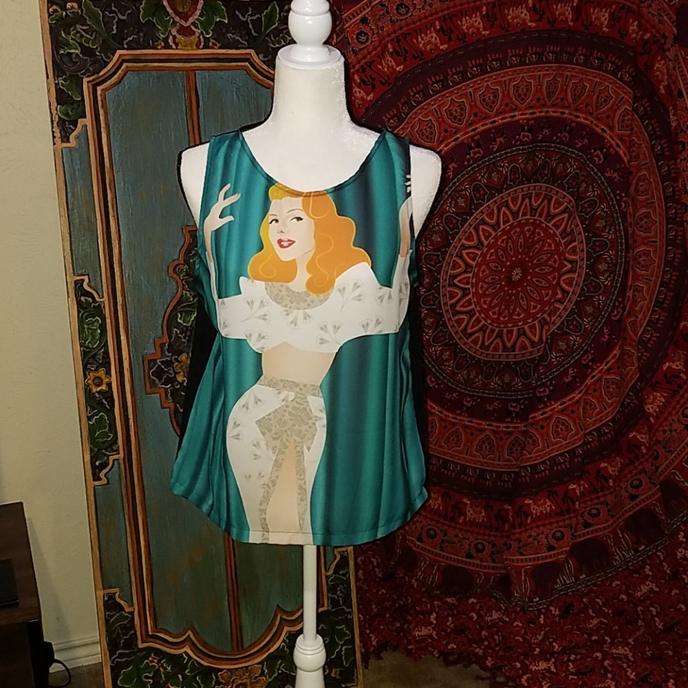 Gilda/Rita Hayworth Sleeveless Top